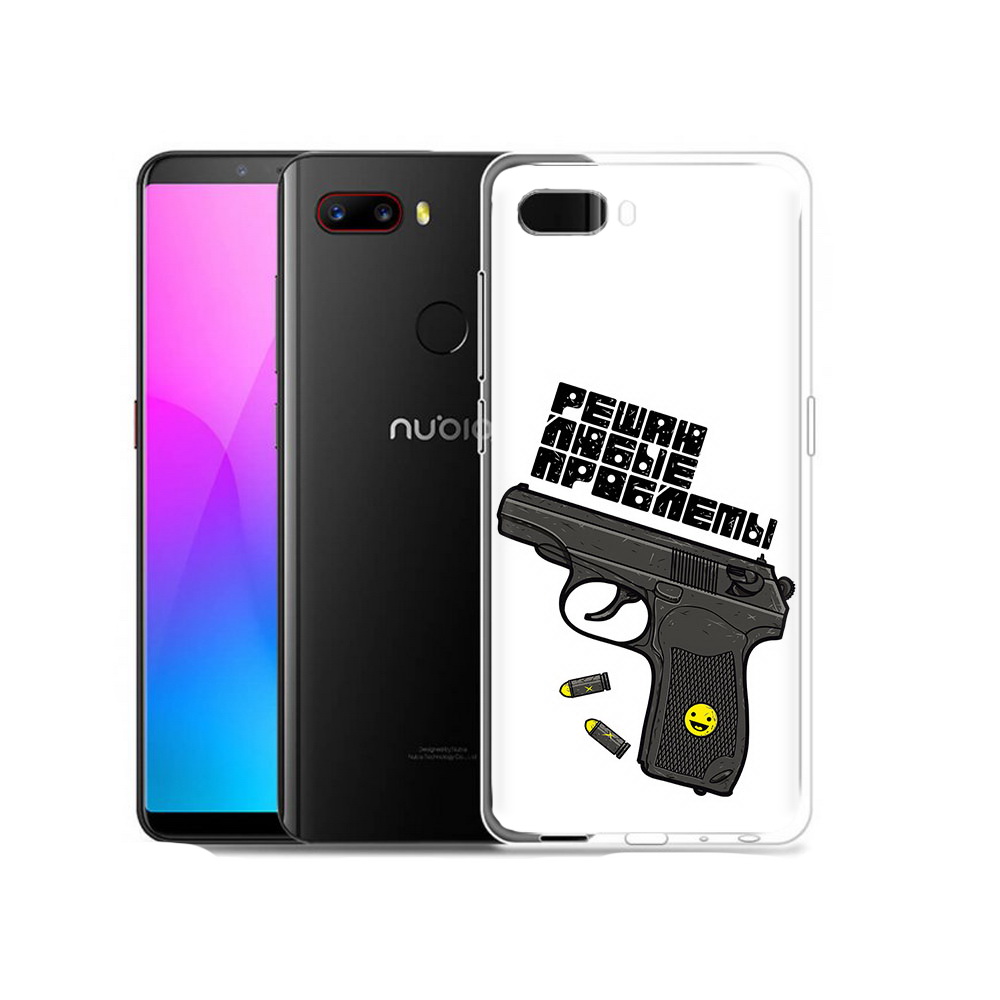 

Чехол MyPads Tocco для ZTE Nubia Z18 пистолет против проблем (PT115657.463.542), Прозрачный, Tocco