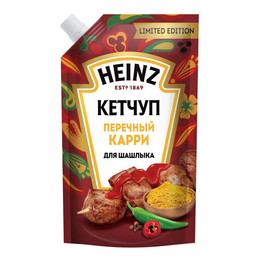 Кетчуп Heinz Перечный карри для шашлыка 320 г
