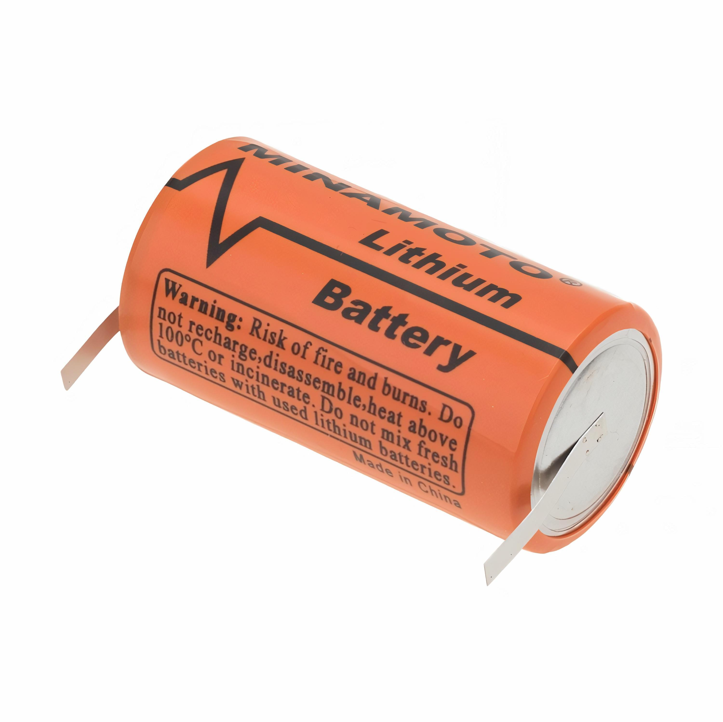 Батарейка MINAMOTO ER 26500/T (R14/C) Lithium/ 3.6 В 8500 мАч с лепестковыми выводами