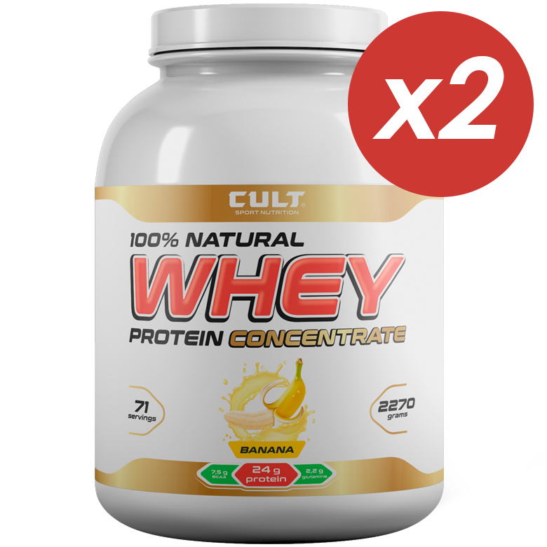 фото Cult whey protein concentrate 75 (банан) - 4540 грамм (2 шт по 2270 г) cult sport nutrition