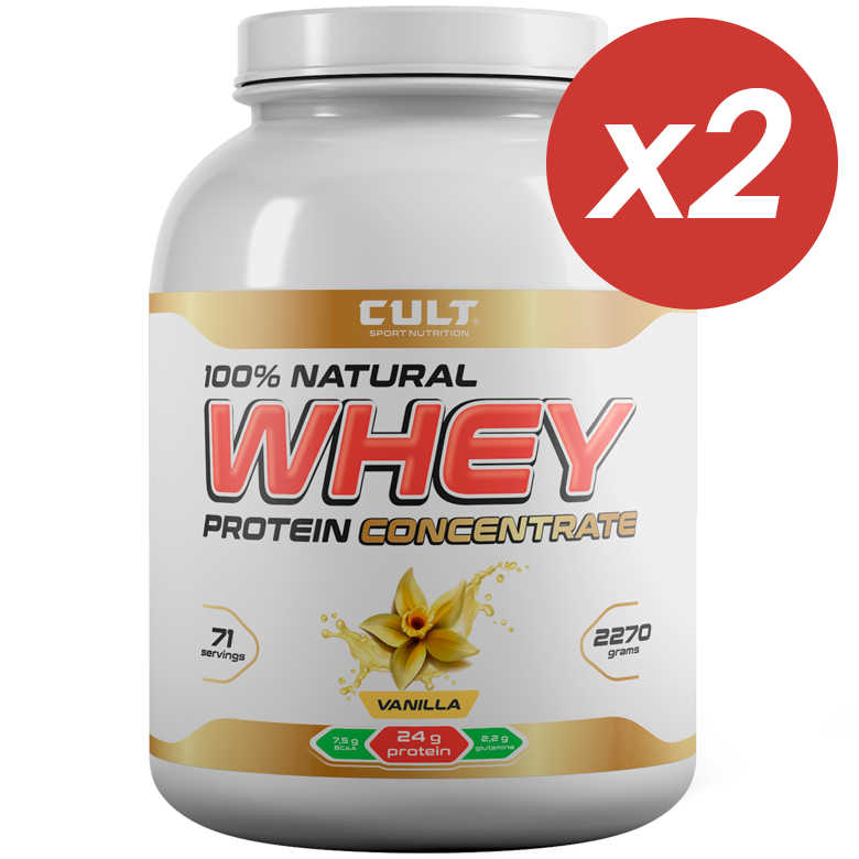 Cult Whey Protein Concentrate 75 (ваниль) - 4540 грамм (2 шт по 2270 г)