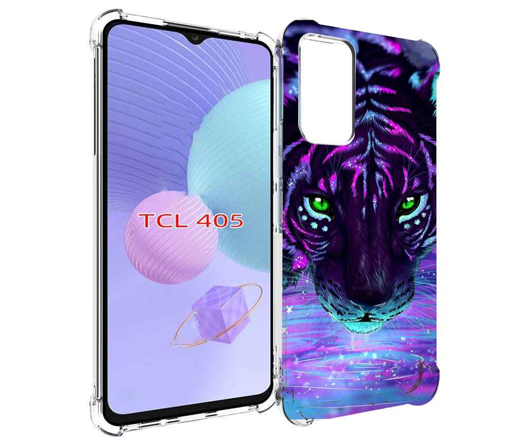 

Чехол MyPads Тигр-неон для TCL 405, Tocco