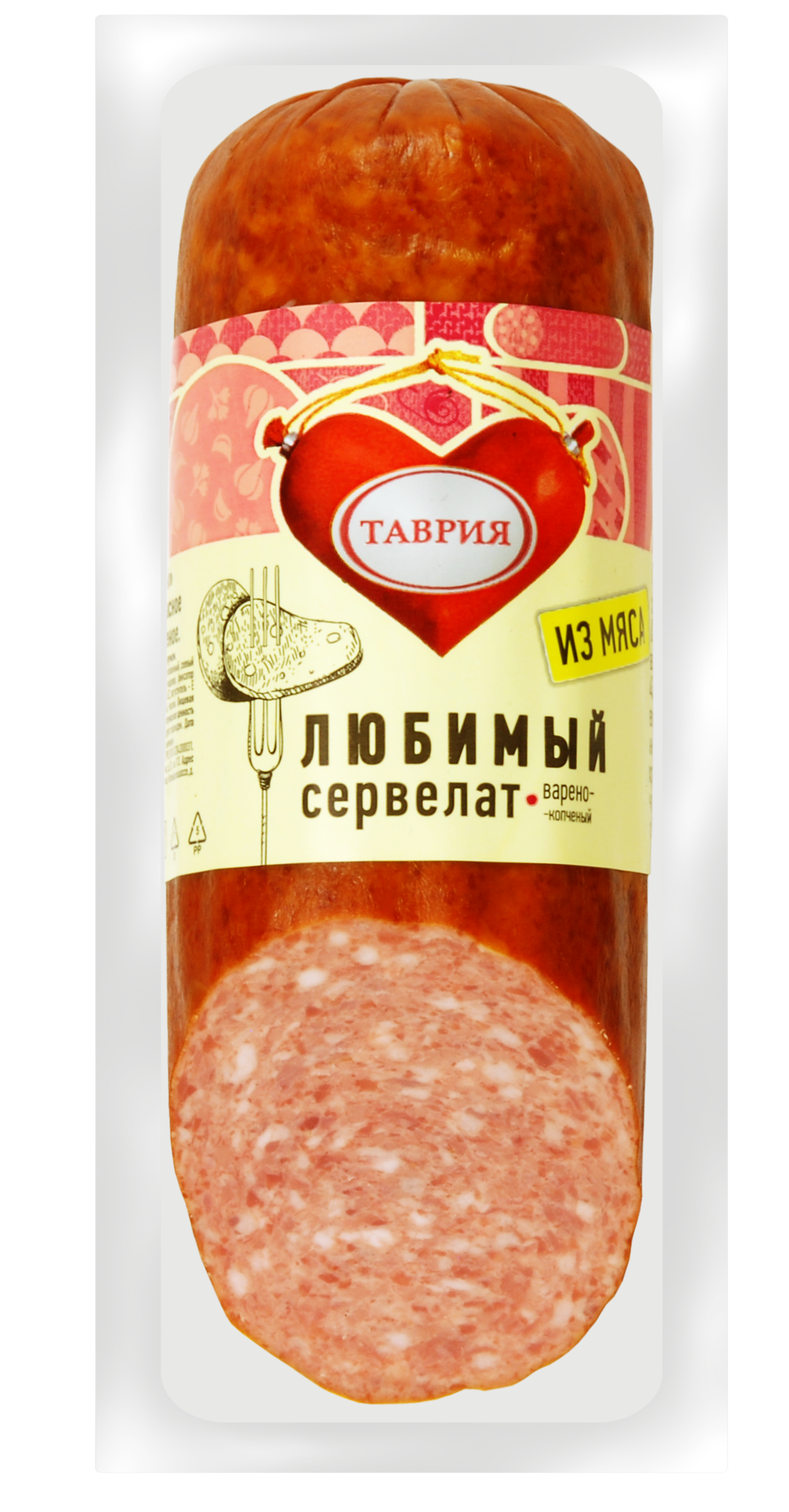 

Колбаса Таврия Любимый сервелат варено-копченый 350 г
