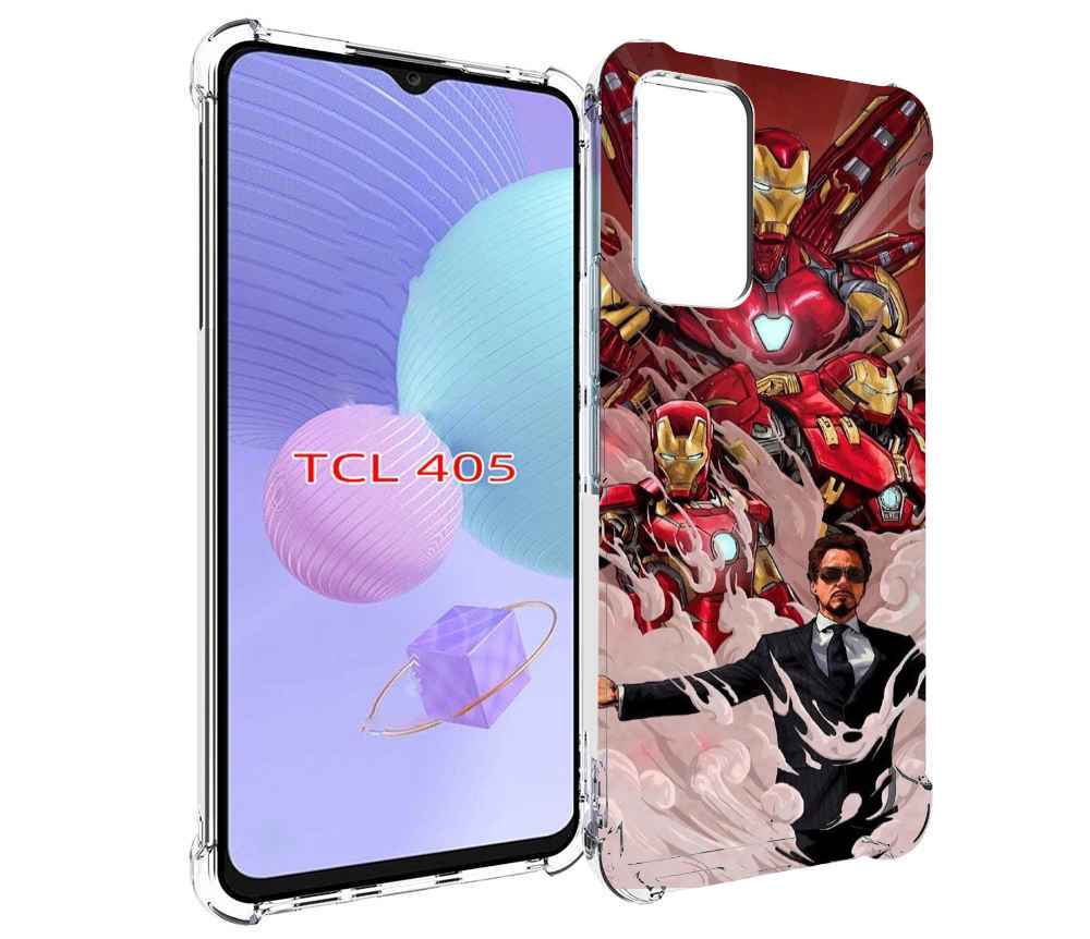 

Чехол MyPads Тони-Старк-и-костюмы для TCL 405, Tocco
