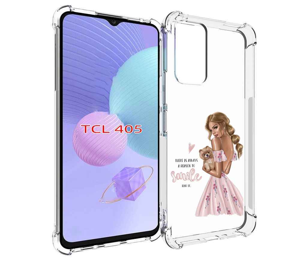 

Чехол MyPads Улыбайся-чаще женский для TCL 405, Tocco