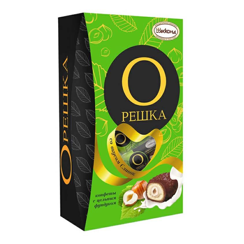 Конфеты вафельные Акконд Орешка с цельным фундуком и вкусом сливок 150 г