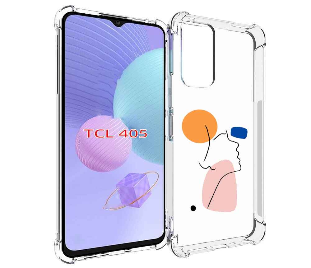 

Чехол MyPads абстракция девушки женский для TCL 405, Tocco