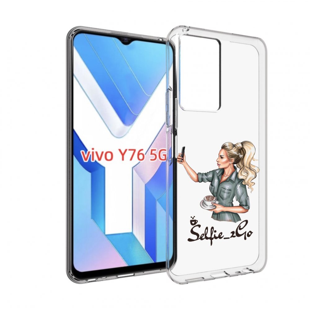 

Чехол MyPads Селфи-девушка женский для Vivo Y76 5G, Прозрачный, Tocco
