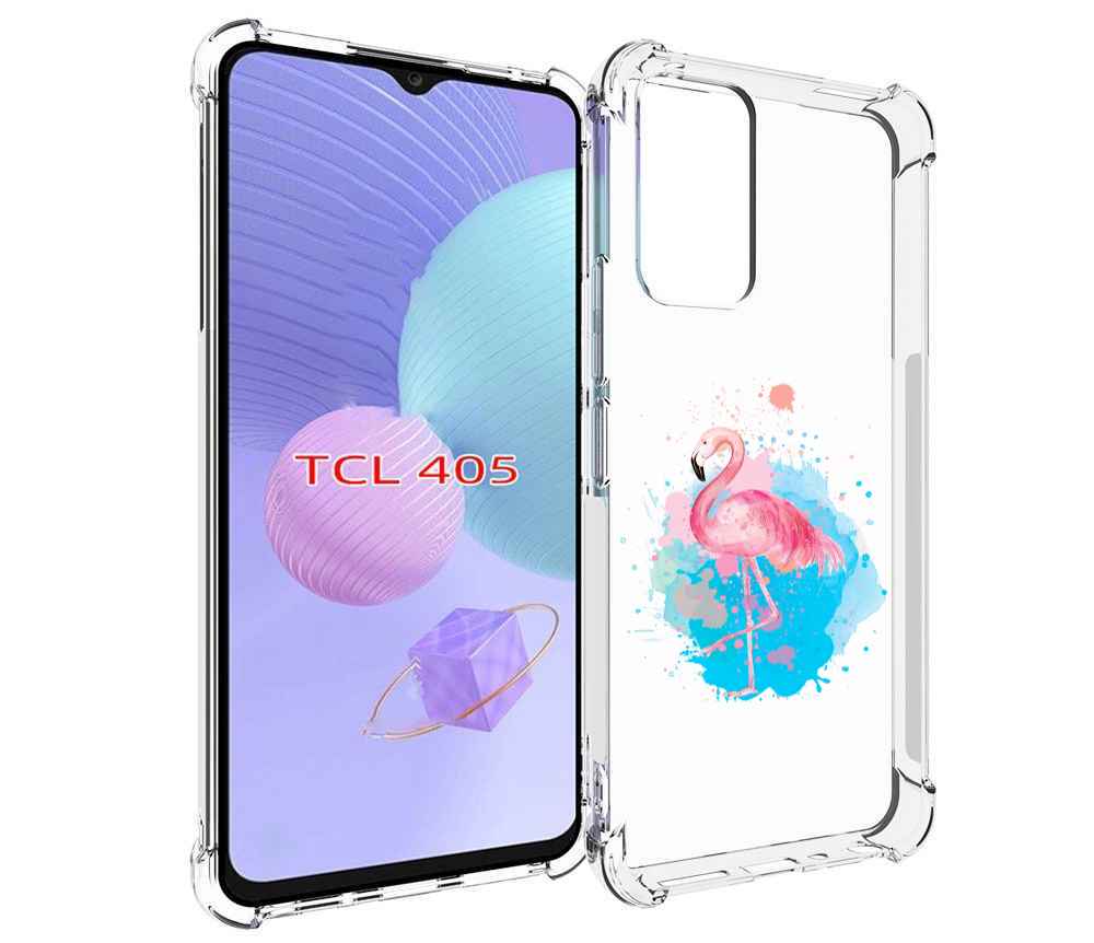 

Чехол MyPads акварельное-фламинго для TCL 405, Tocco