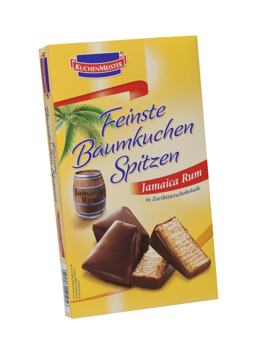

Бисквитные треугольники KuchenMeister с ямайским ромом, покрытые темным шоколадом, 125г