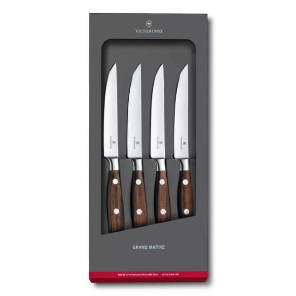 

Набор Victorinox кухонный Grand Maitre Steak, 4 предмета, дерево, подар.коробка (7.7240.4)