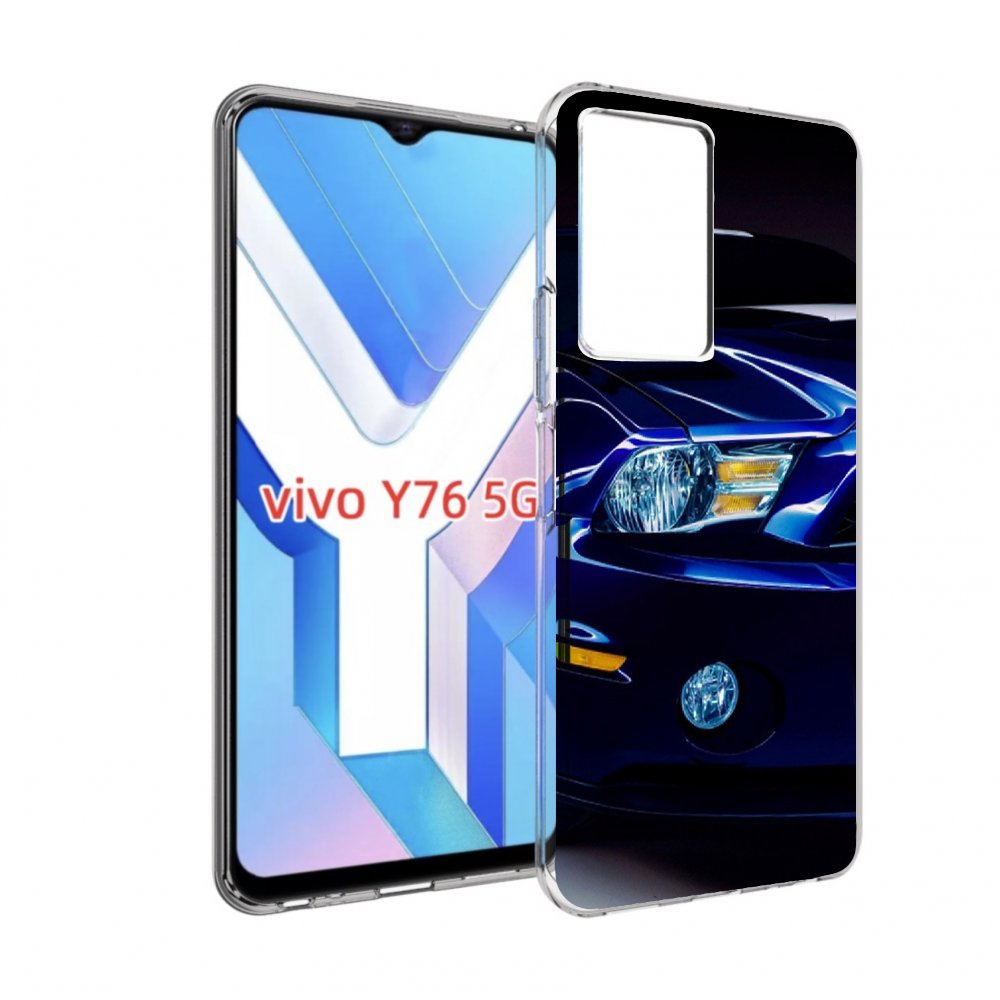

Чехол MyPads Синяя-машина для Vivo Y76 5G, Прозрачный, Tocco