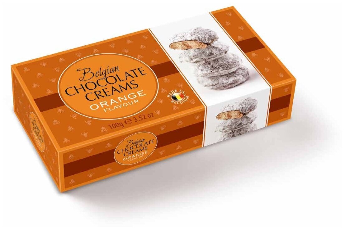 

Кремовые конфеты Geldhof "Belgian chocolate creams orange flavour" апельсин, 100г