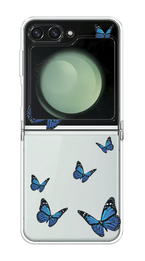 

Чехол на Samsung Galaxy Z Flip 6 "Blue butterflies", Синий;черный, 2109750-1