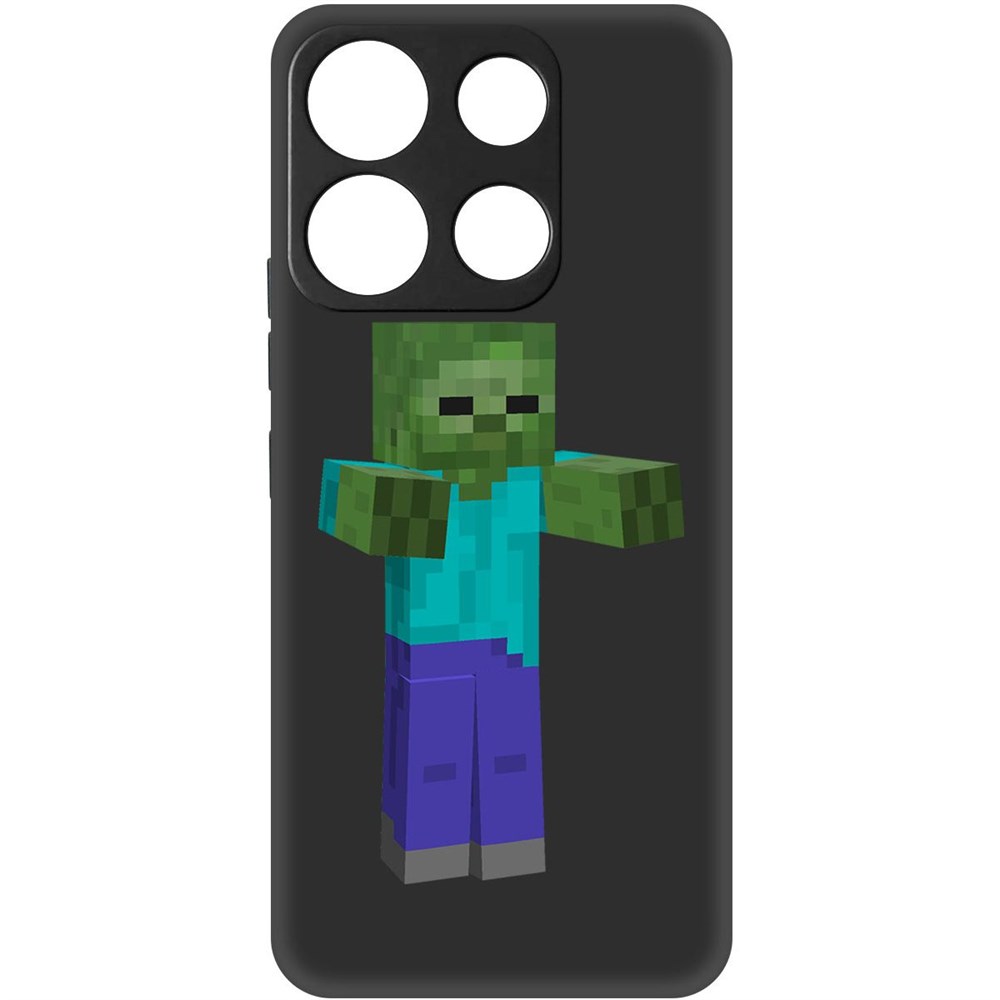 

Чехол-накладка Софт Minecraft-Гигант для ITEL A60, Черный