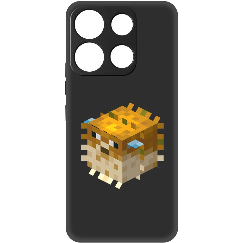 

Чехол-накладка Софт Minecraft-Иглобрюх для ITEL A60, Черный
