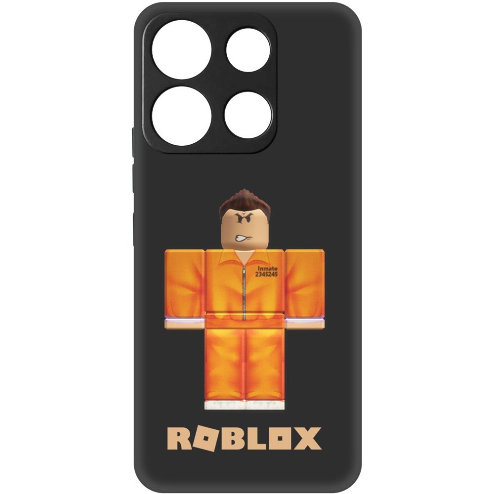 

Чехол-накладка Софт Roblox-Заключенный для ITEL A60, Черный