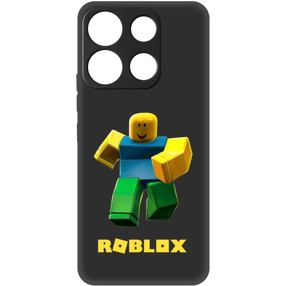 

Чехол-накладка Софт Roblox-Классический Нуб для ITEL A60, Черный
