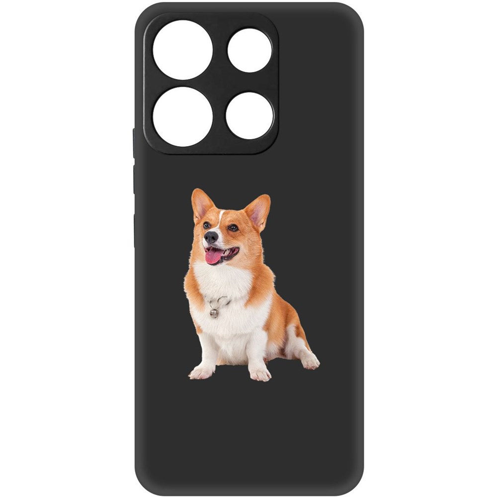 

Чехол-накладка Софт Корги для ITEL A60, Черный