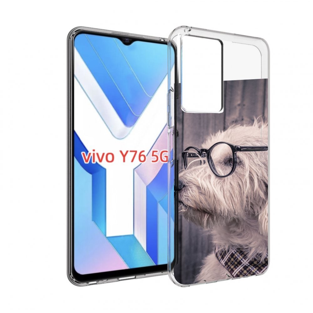 

Чехол MyPads Собака-в-очках для Vivo Y76 5G, Прозрачный, Tocco