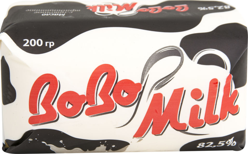 фото Масло сливочное bobo milk традиционное 82.5% 200г