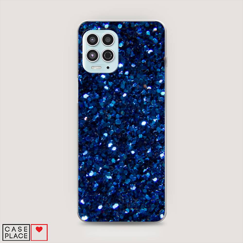 

Силиконовый чехол "Синие блестки рисунок" на Motorola Moto G100