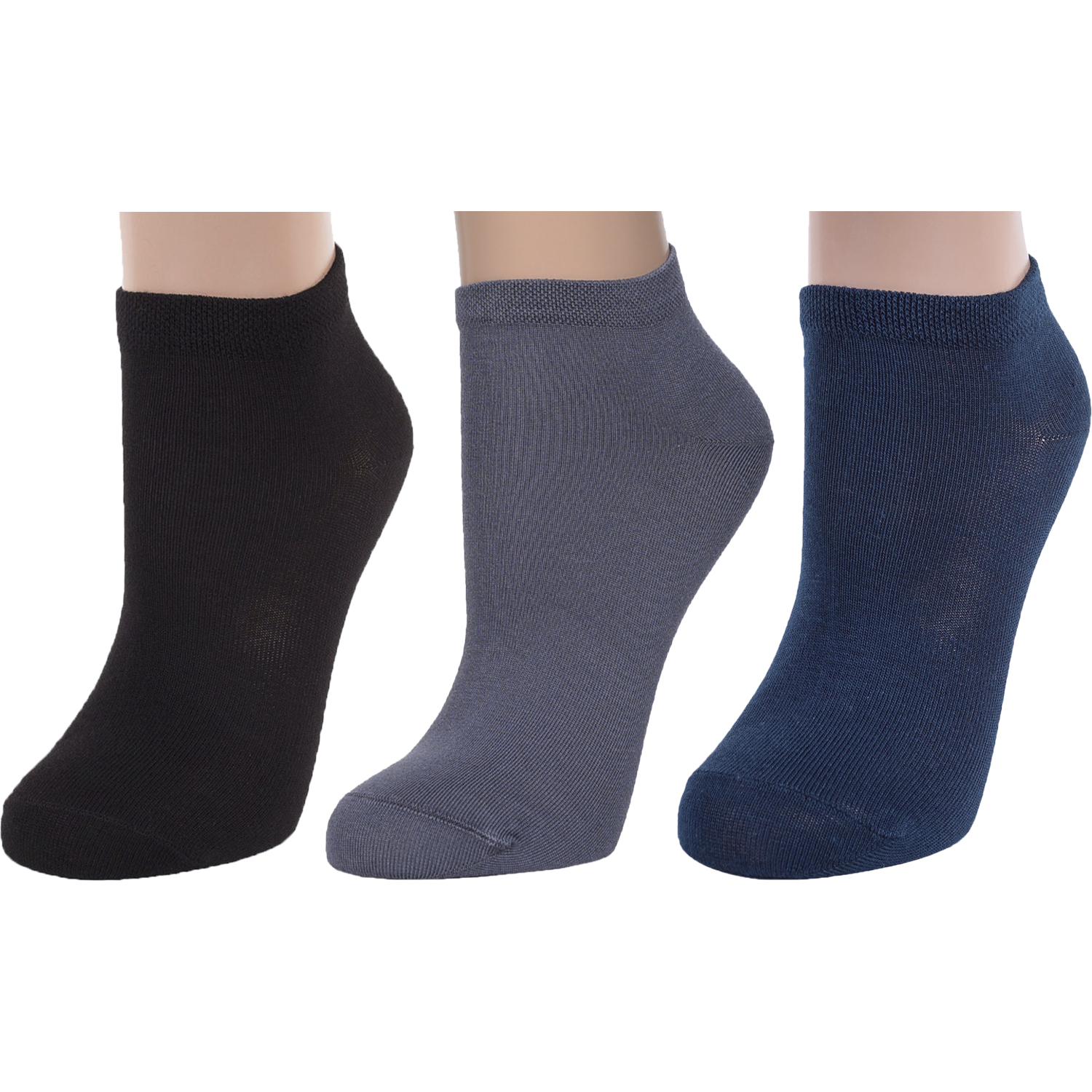 

Комплект носков женских Rusocks 3-Ж-1522 серых; синих; черных 23, Серый;синий;черный, 3-Ж-1522