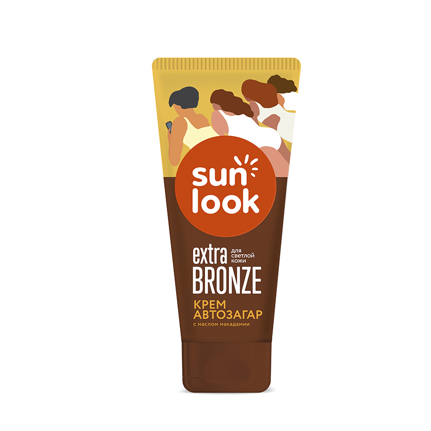 фото Автозагар для лица и тела sun look extra bronze для светлой кожи 75 мл