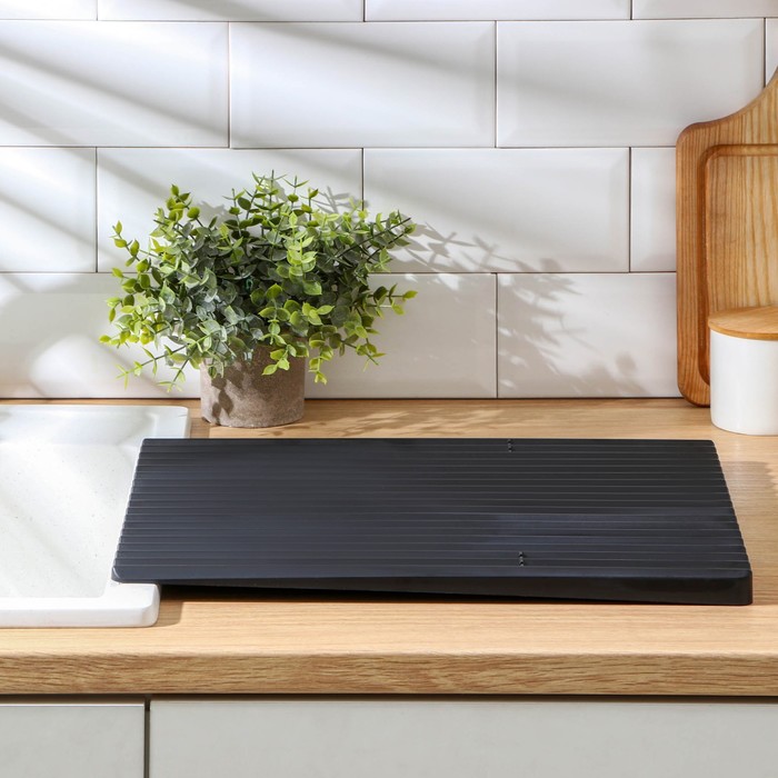 

Сушилка для посуды 40,5х33 см, цвет чёрный