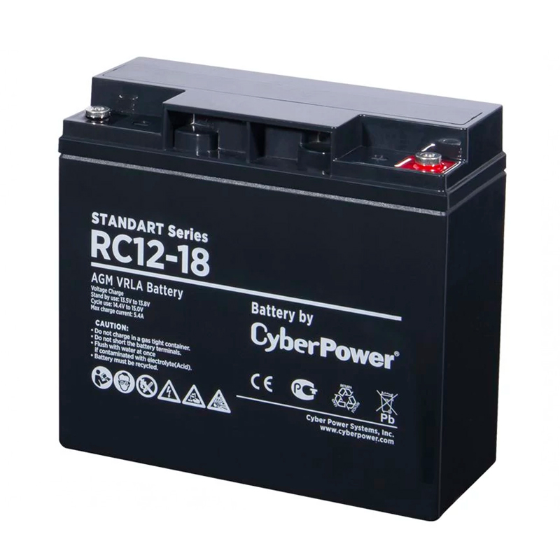 Аккумулятор для ИБП Cyberpower 18 А/ч 12 В (RC 12-18)