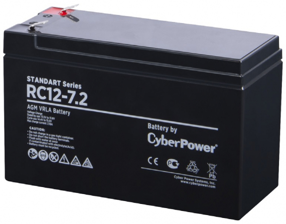 Cyberpower Аккумулятор CyberPower 12V7.2Ah CyberPower RC12-7.2 (RC 12-7.2) 100043060633