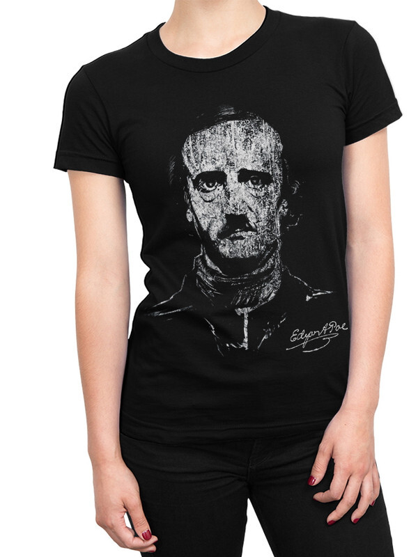 

Футболка женская Dream Shirts Эдгар Аллан По - Edgar Allan Poe черная M, Эдгар Аллан По - Edgar Allan Poe