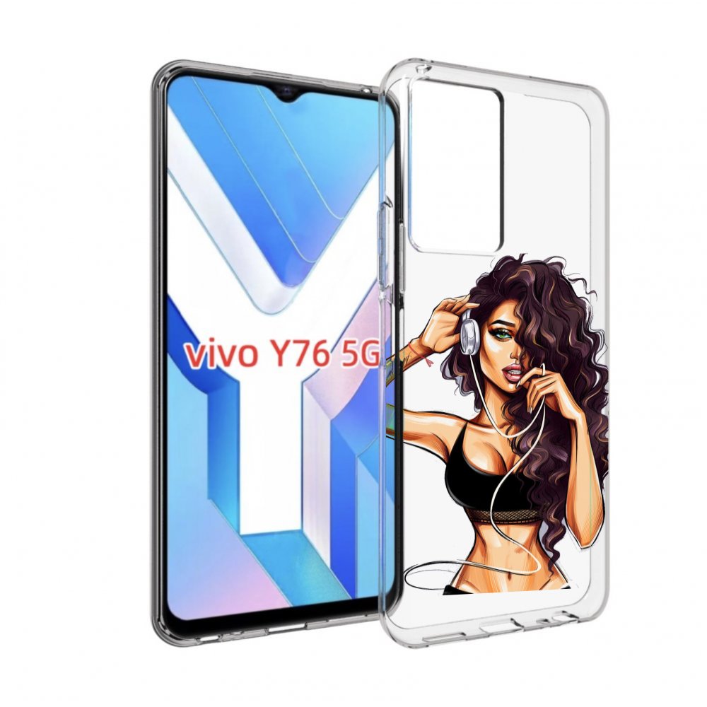 

Чехол MyPads Спортивная-девушка женский для Vivo Y76 5G, Прозрачный, Tocco