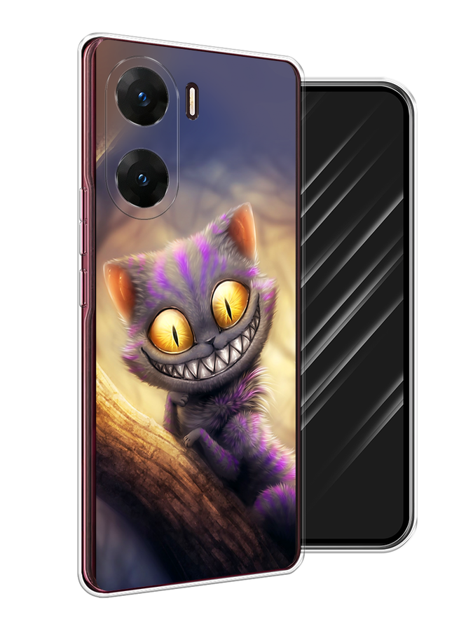 

Чехол Awog на Vivo V29e "Cheshire Cat", Фиолетовый;желтый, 269450-1