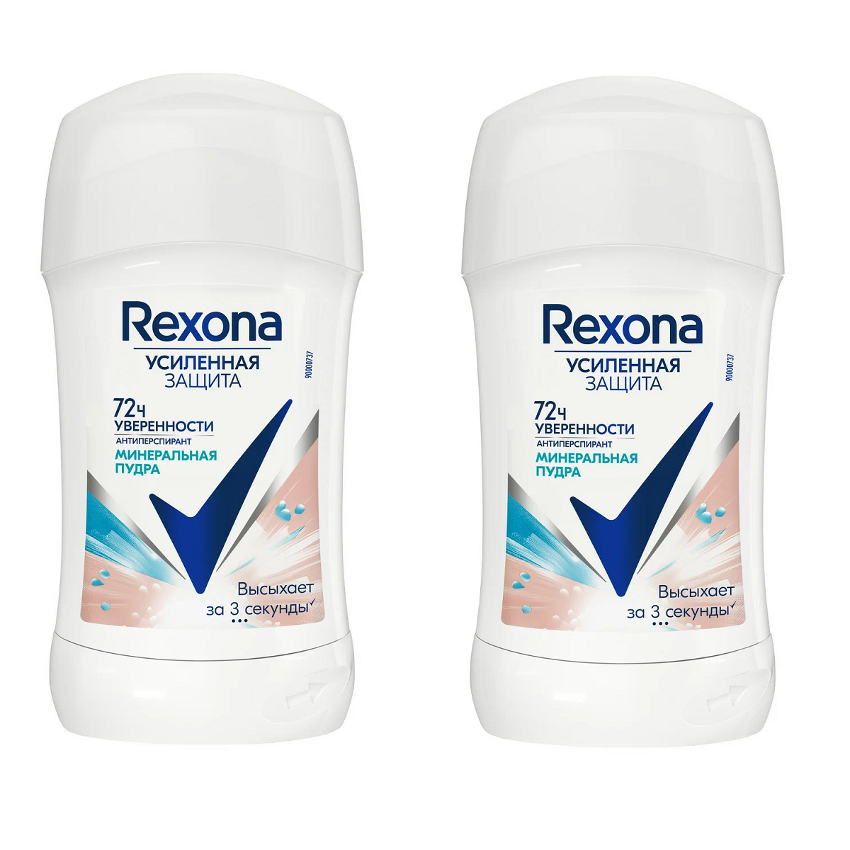 Дезодорант Rexona для тела Минеральная пудра, стик, 40 мл х 2 шт