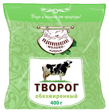 

Творог Подовинновское молоко обезжиренный бзмж 400 г