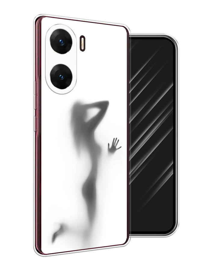 

Чехол Awog на Vivo V29e "Стекло в душе", Белый;серый;черный, 269450-1