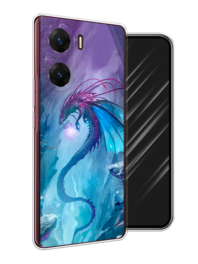 

Чехол Awog на Vivo V29e "Водный дракон", Голубой;фиолетовый;синий, 269450-1