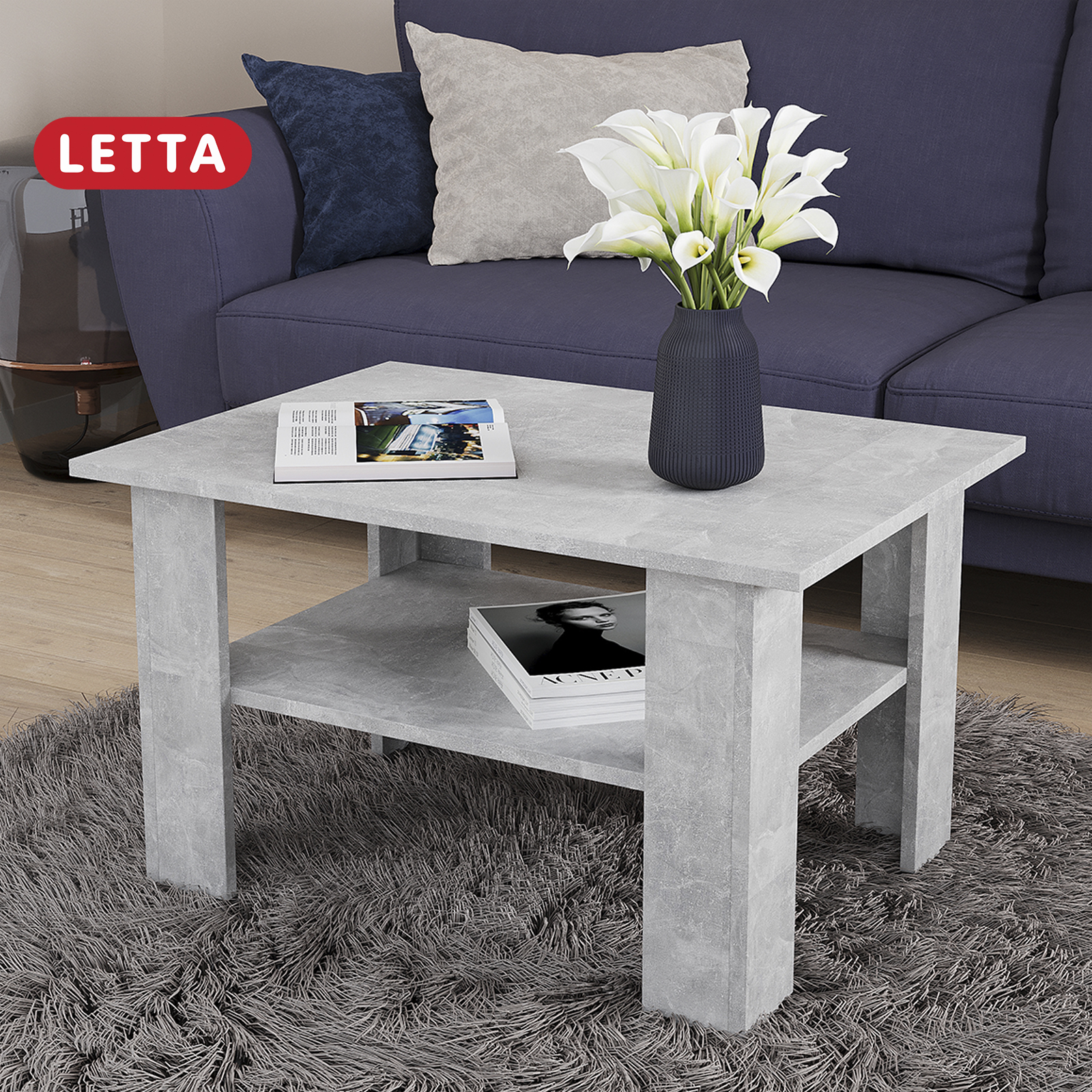 

Стол журнальный LETTA Комфорт, Бетон, Комфорт