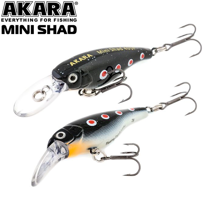 

Воблер Akara Mini Shad 40SP 2,5 гр 1/11 oz 1,6 in A150, Разноцветный, Mini Shad