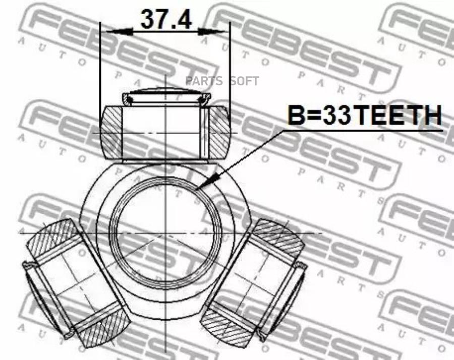 

FEBEST ТРИПОИД 33X37.4