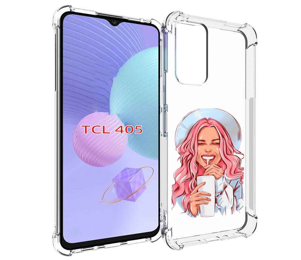 

Чехол MyPads веселая-девушка-модель женский для TCL 405, Tocco