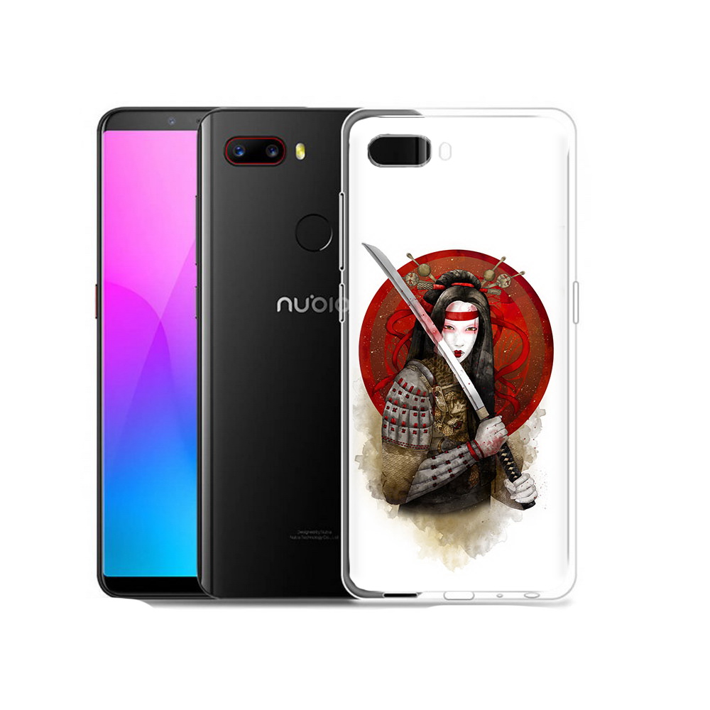 

Чехол MyPads Tocco для ZTE Nubia Z18 рисованная девушка с катаной (PT115657.463.580), Прозрачный, Tocco