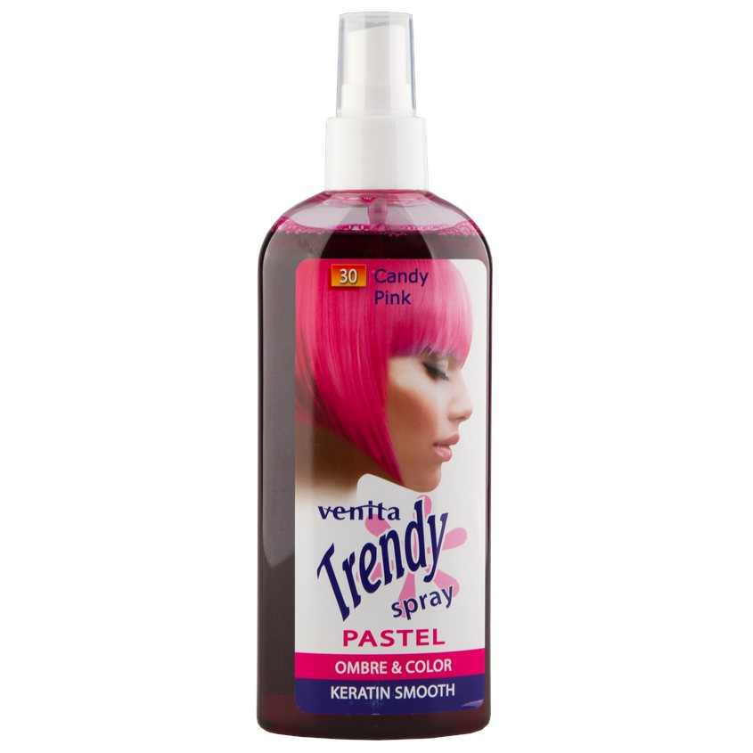фото Спрей для волос красящий venita trendy color тон candy pink 75 мл