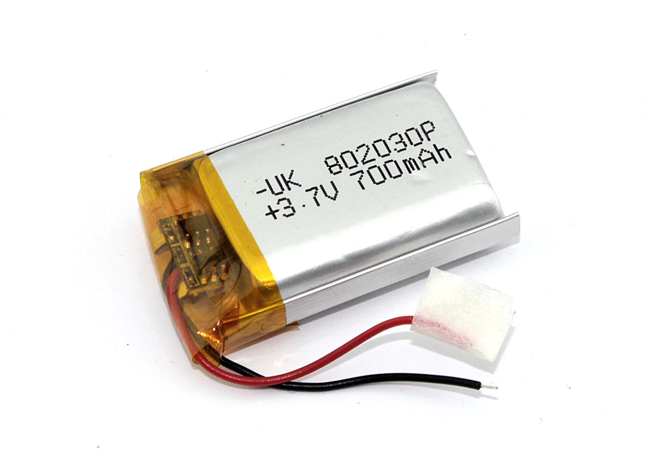 

Аккумулятор Li-Pol (батарея) 8*20*30мм 2pin 3.7V/700mAh, 8*20*30мм 2pin 3.7V/700mAh