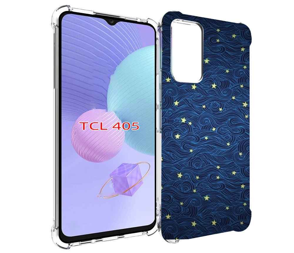 

Чехол MyPads волны с звездами акварель для TCL 405, Tocco