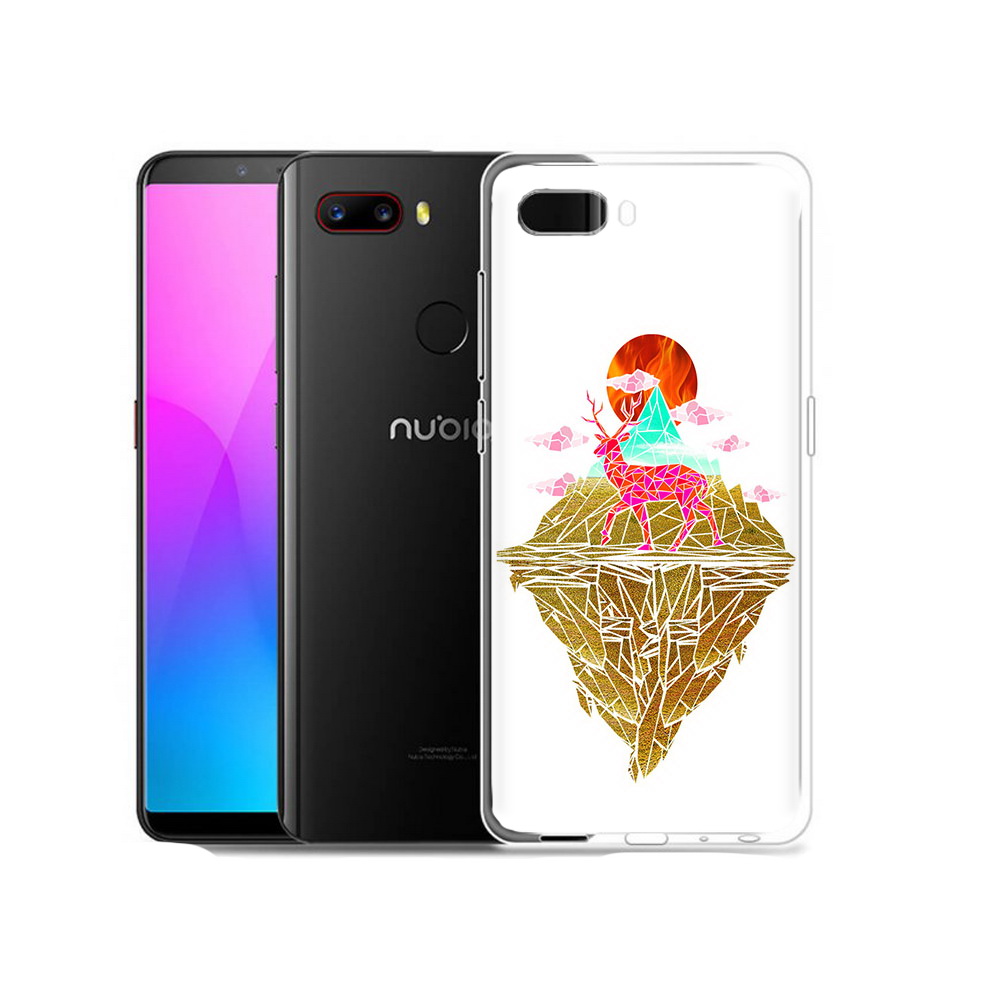 

Чехол MyPads Tocco для ZTE Nubia Z18 розовый олень абстракция (PT115657.463.586), Прозрачный, Tocco
