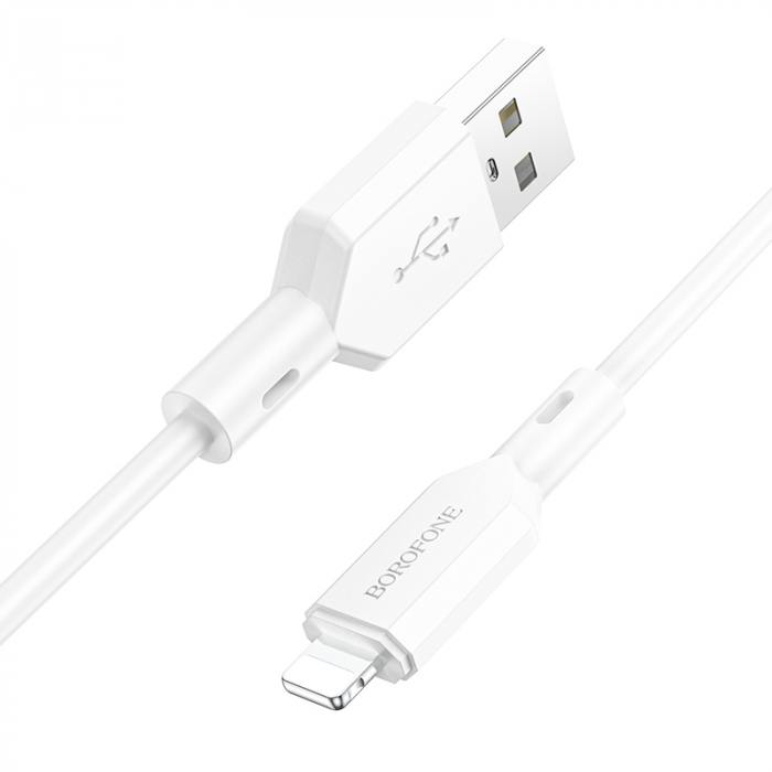 

Кабель USB BOROFONE BX70 для Lightning, 2.4A, длина 1м, белый, 6974443384475