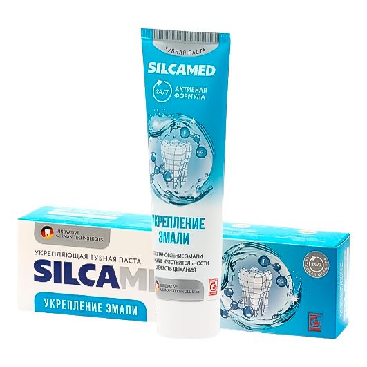 Зубная паста SilcaMed Укрепление эмали 100 мл synergetic зубная паста комплексное укрепление 100