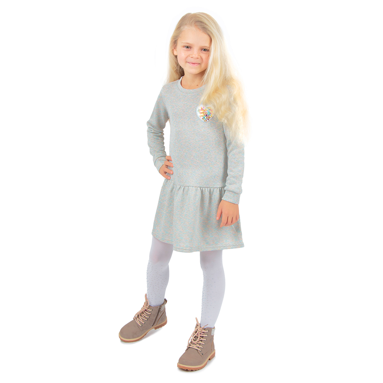 

Платье Leader Kids Радужные цветы золотой р.104, GL001023170